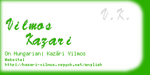 vilmos kazari business card